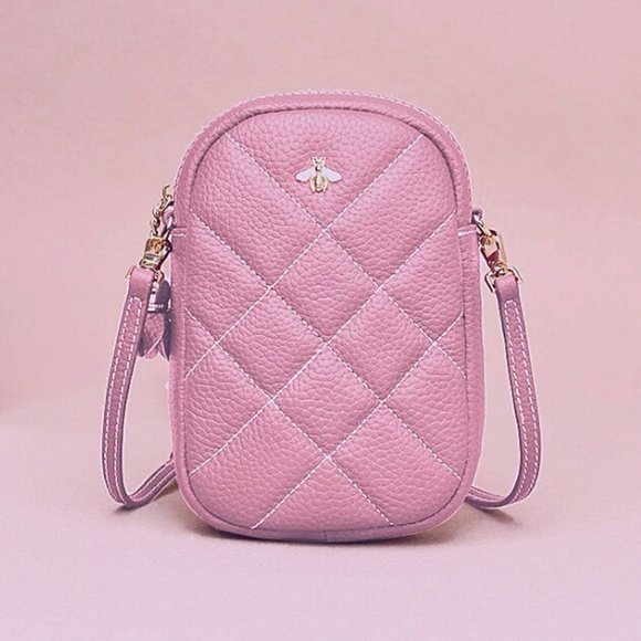 Genuine leather quilted crossbody purse - Picture 12 of 13